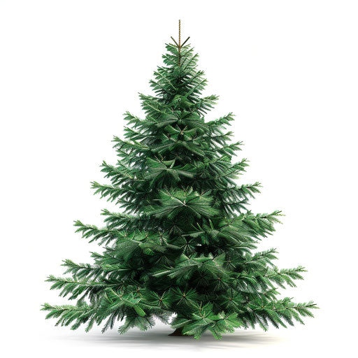 Realistic Christmas tree on white background, modern design