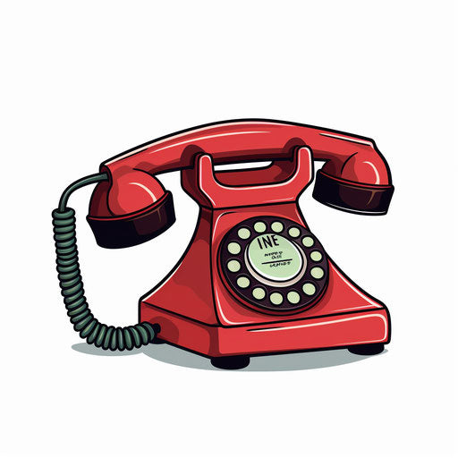 Phone clipart in Minimalist style, on white background