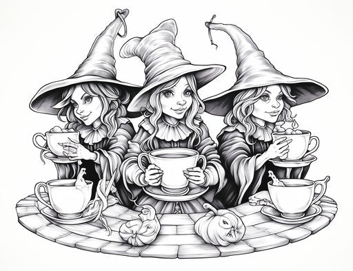 Three witches in a mug