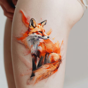 Fox Body Art Tattoo Stencil Kit
