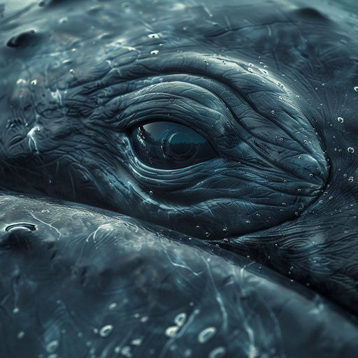 Blue whale eye: impressive size and gentle nature