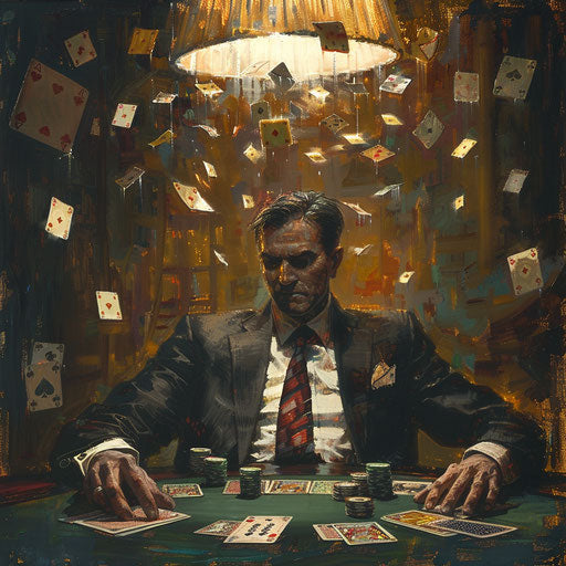 Businessman in a high-stakes poker game