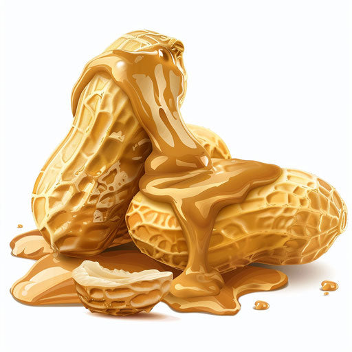 Realistic peanut butter clipart on flat white background