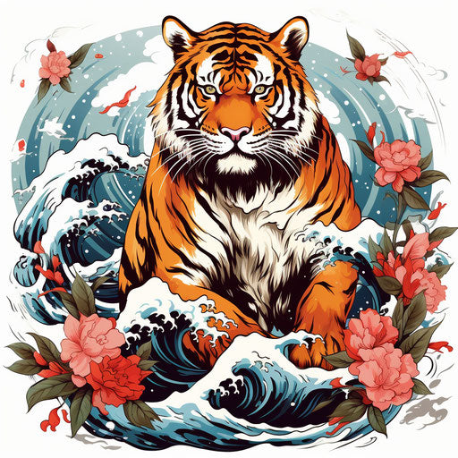 Begging tiger clipart vector