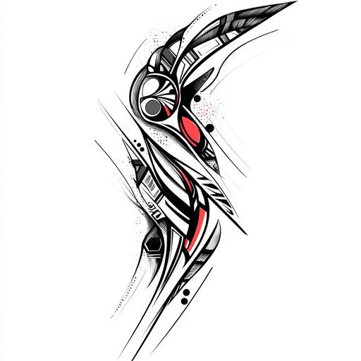 Tribal armband tattoo with abstract geometric shapes