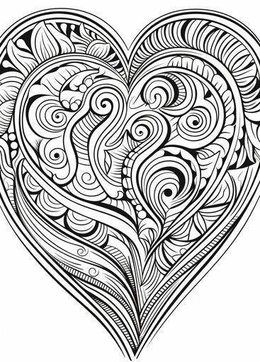 Valentine's heart in abstract art