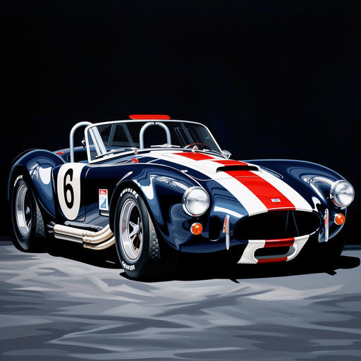 Racing car with racing stripes