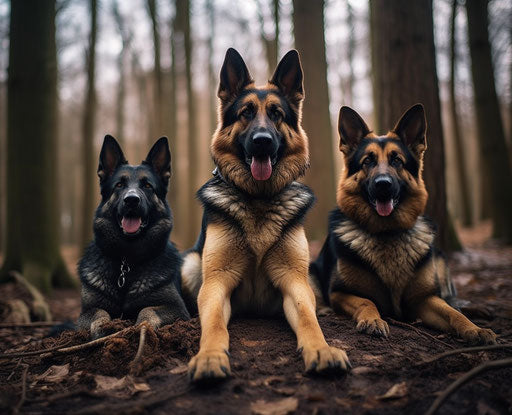 German shepherd dogs in FSA, precise and sharp style, high quality photo 31:25