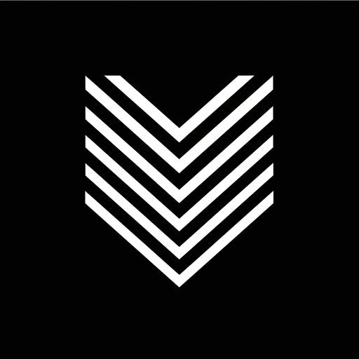 Bold vector stock logo with high contrast black and white design