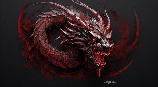 Red dragon tattoo art