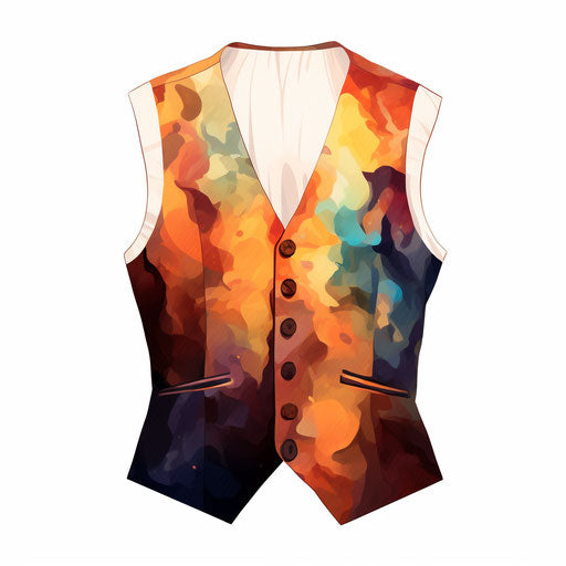 Illustration of vest in the style of Impressionistic Art