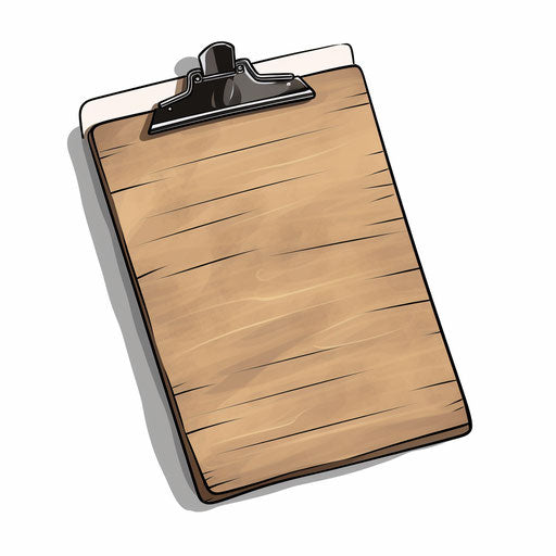 Clipboard clipart in the style of Chiaroscuro Art