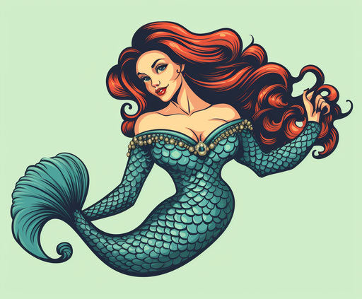 Mermaid Clipart in Imressive Style: HD Vector & 4K