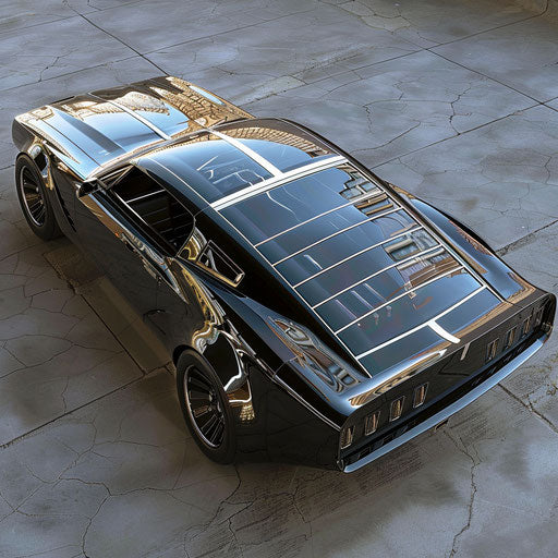 Futuristic Ford Mustang GT Shelby Classic with glass roof