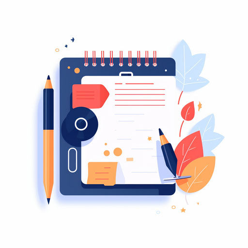 Minimalist agenda clipart on white background