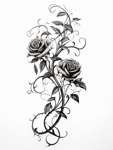 Bold Black Rose Tattoo Design Pack