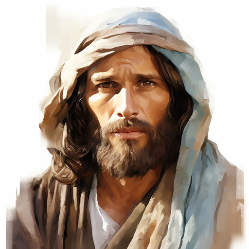 Christian clipart in the style of Oil painting, on a white background