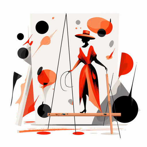 Minimalist art on white background