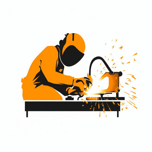 Welding clipart in Minimalist style, on white background