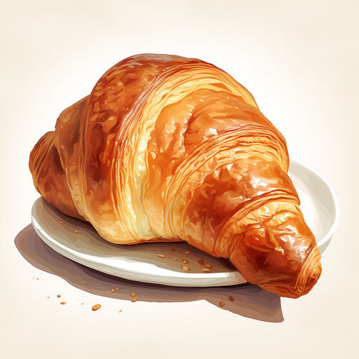 Croissant clipart in Impressionistic Art style