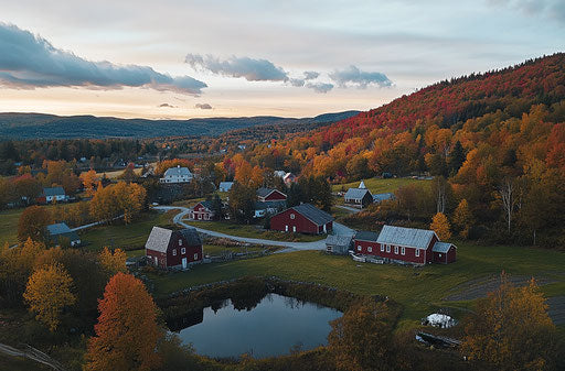 Picturesque Vermont Farm in Autumn