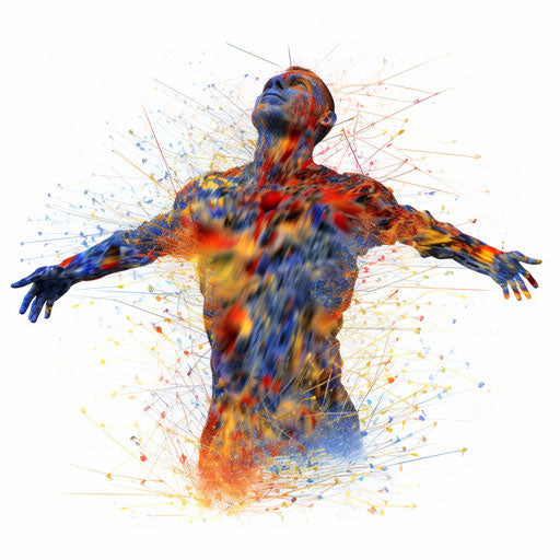 Impressionistic Art of the human body on white background