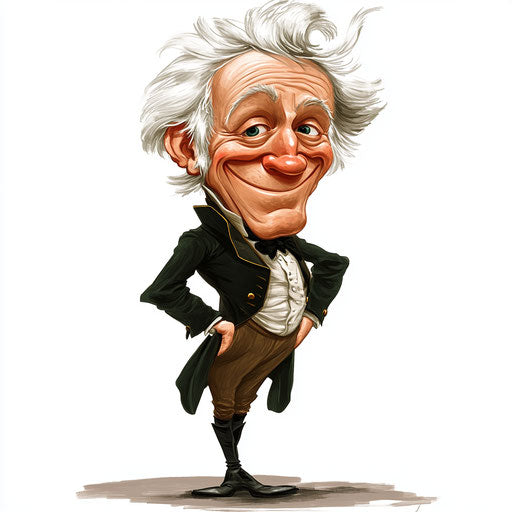 High-Impact Andrew Jackson Caricature Clipart for Advertising