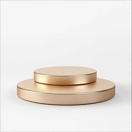 3D podium on white background in realistic style, isolated clipart