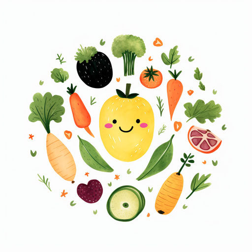 Healthy clipart in Minimalist style, on white background