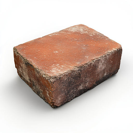 3D brick in photorealistic style on flat white background