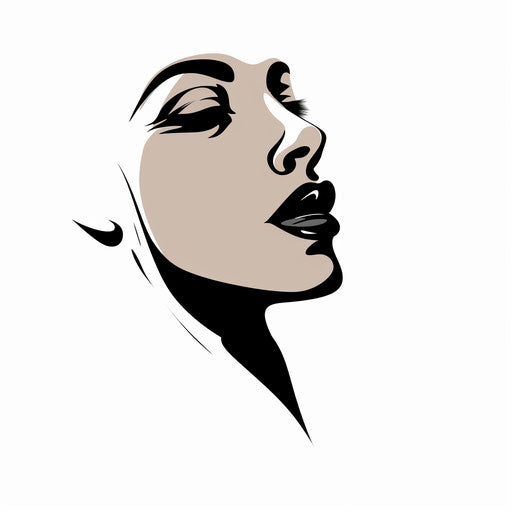 Nose clipart in Chiaroscuro Art style, on white background