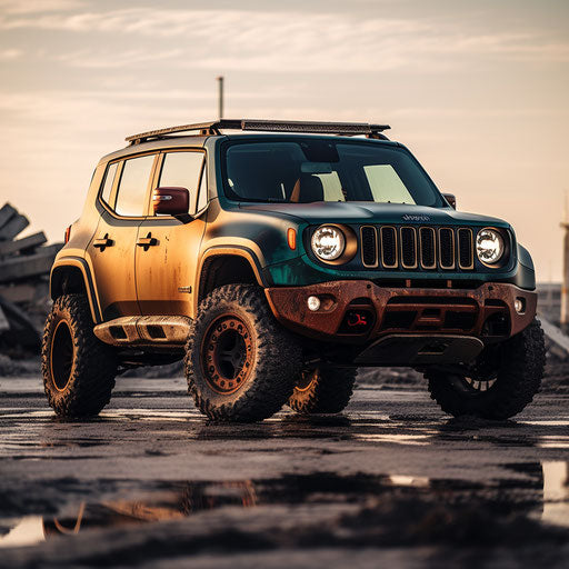 Old classic jeep with patina