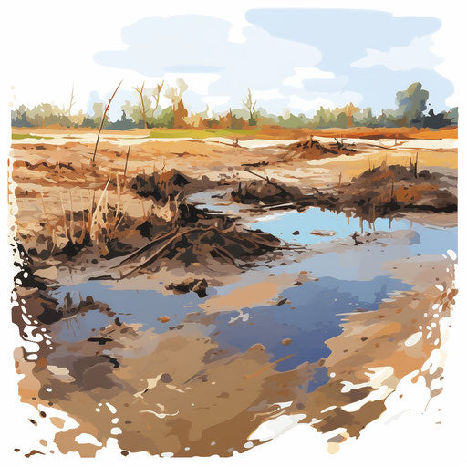 Ground illustration in the style of oil painting