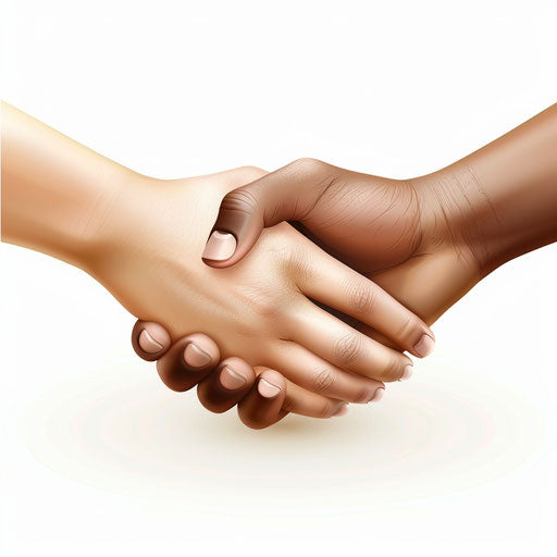 Photo realistic kindness clipart on flat white background, smooth gradients and high detail