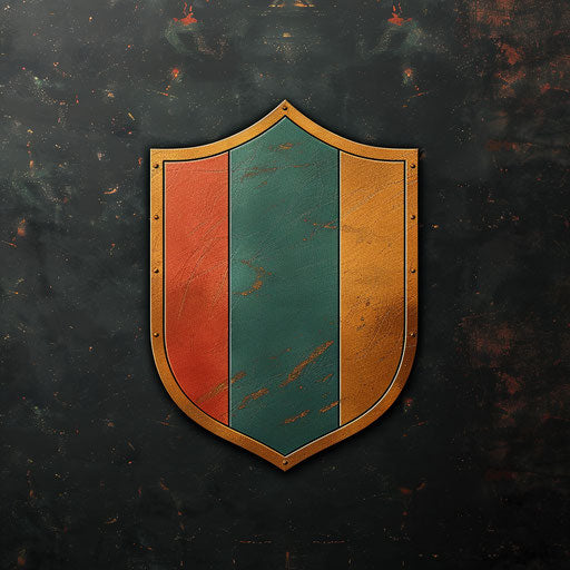 Vintage badge and new logo with retro color palette