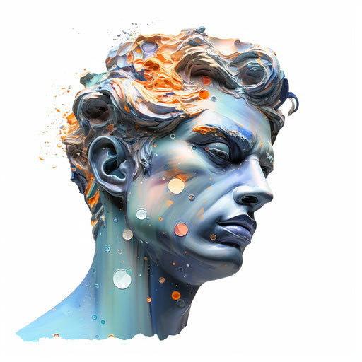 Mercury illustration in the style of oil painting