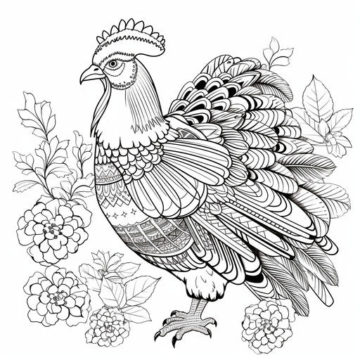Thanksgiving turkey coloring pages with turkeys, captivating