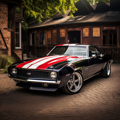 Replica of classic Chevrolet Camaro car