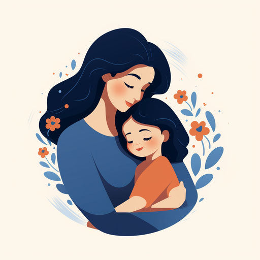 Mom clipart in Minimalist style, on white background