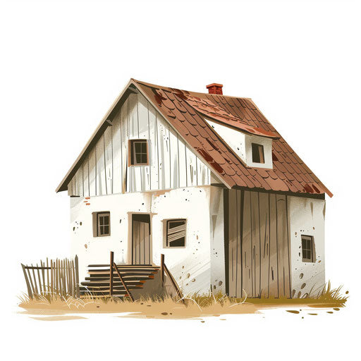 Realistic country clipart with white background, minimalist design