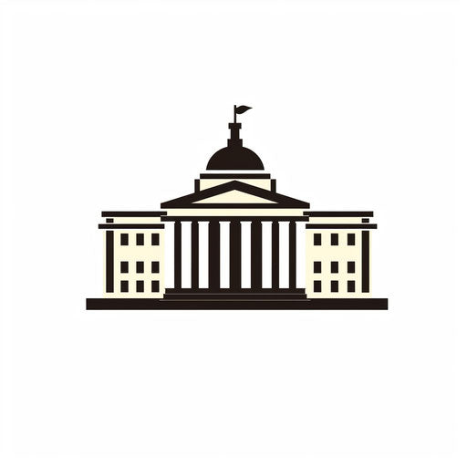 Government illustration in Minimalist style, on white background