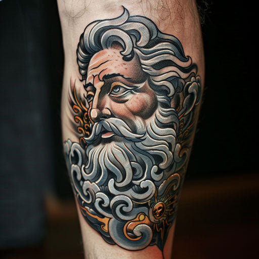 God tattoo with whimsical themes