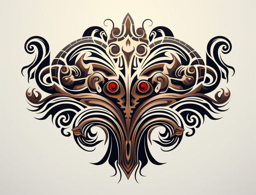 The Viking saga of futuristic abstract tattoo