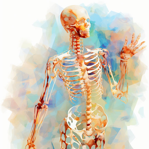 Impressionistic X Ray Clipart on White Background