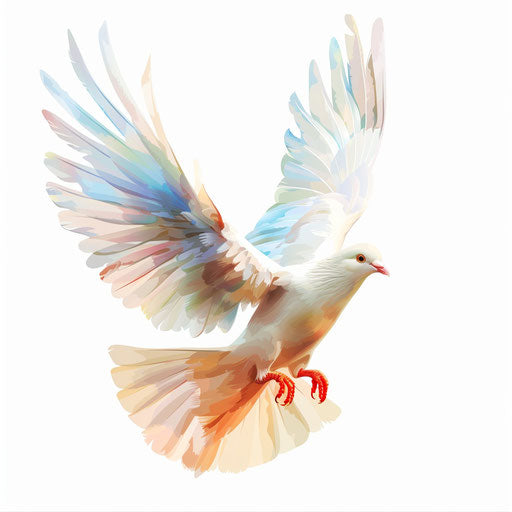 Realistic Holy Spirit clipart on flat white background