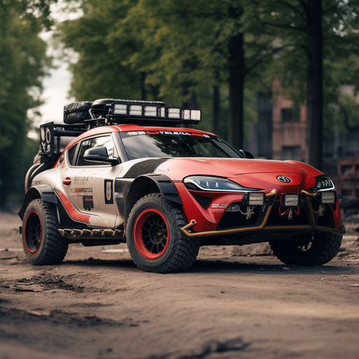 Toyota Supra classic rally version with off-road mods