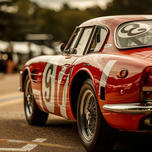Vintage racing livery on a 1966 Volvo P1800