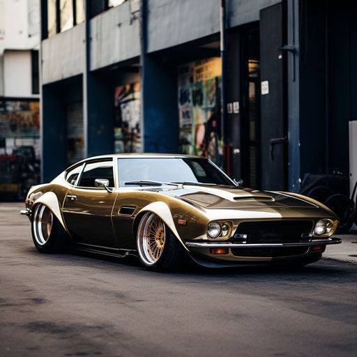 Elegant Aston Martin Vantage classic with hydraulics