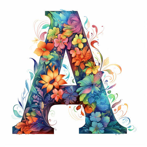 ABC clipart in the style of Chiaroscuro Art, on a white background