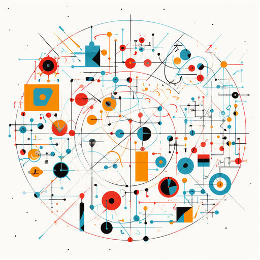 Math clipart in Minimalist style on white background